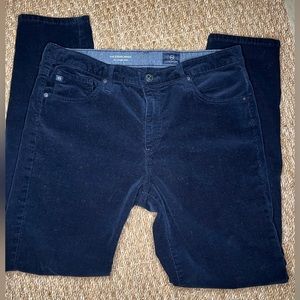 Gently Used AG Jeans. Stevie Ankle cut Dark Navy Corduroy
